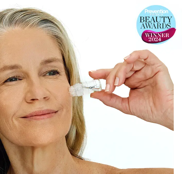 Woman using serum